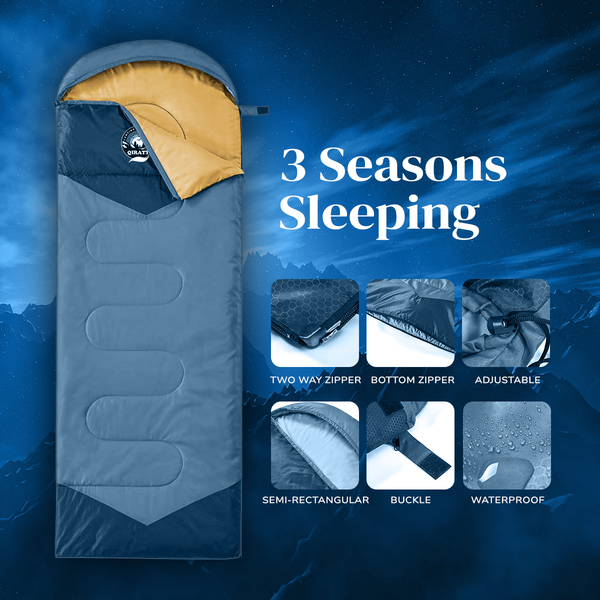 3D Printing Camping Sleeping Bag - Waterproof 3 Season For Adults & Kids