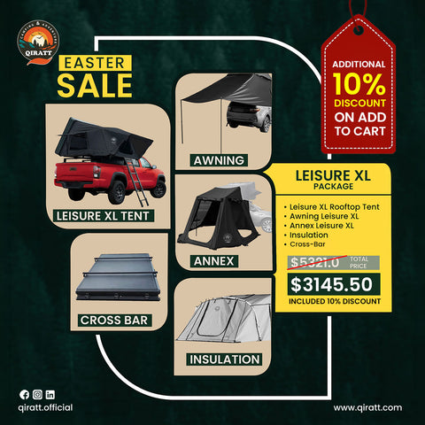 Rooftop Tent Package Leisure XL - 3-4 Persons